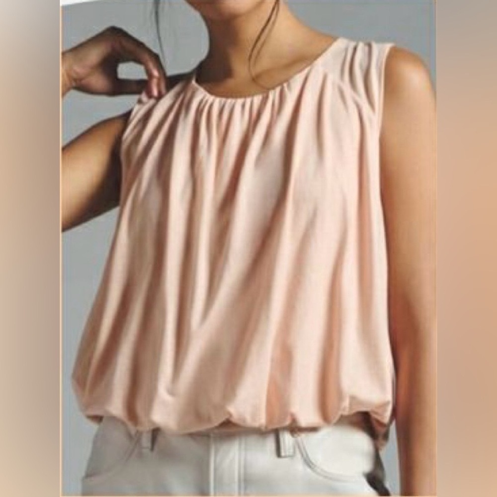 NWOT Anthropologie Bubble Hem Sleeveless Top Size Medium